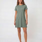Women's long t-shirt dress lifestyle shot