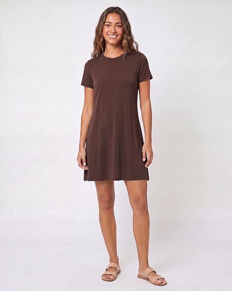 Women's long t-shirt dress in sage green color