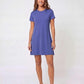 Women's long t-shirt dress in maroon color
