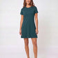 Women's long t-shirt dress in black color