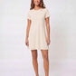 Women's long t-shirt dress in pink color