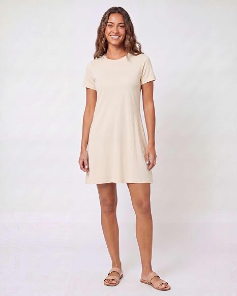 Women's long t-shirt dress in pink color