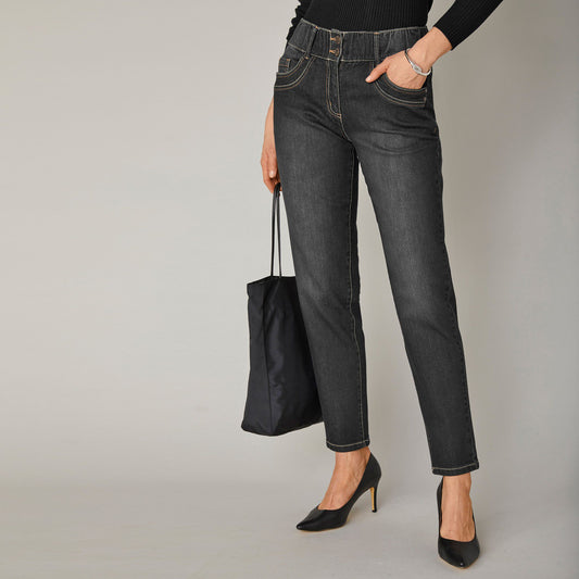 Comfortable Stretch Elasticated Mom Jeans