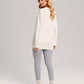 Women's Rib Knit Cotton Sweatshirt with Bisous Print