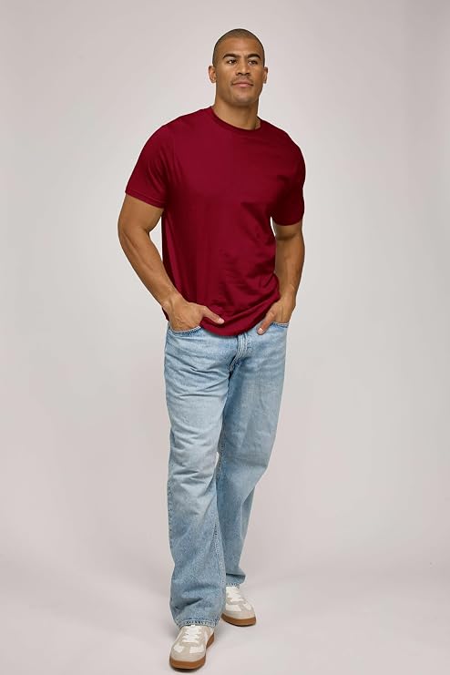 Pack of 3 Men's Curved Hem Drop-tail T-Shirts | Premium Cotton Bundle