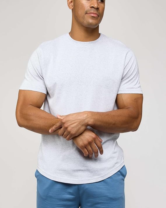 Pack of 3 Men's Curved Hem Drop-tail T-Shirts | Premium Cotton Bundle