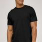 Men's curved hem drop-tail t-shirt in black color