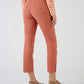 Stylish Women's 7/8th Cropped Pants with Buttoned Detail