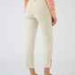 Stylish Women's 7/8th Cropped Pants with Buttoned Detail