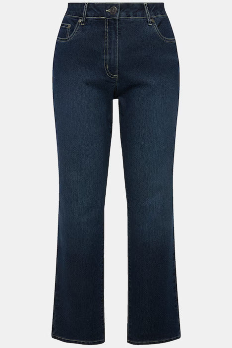 Straight fit, stretch comfort, 5-pocket - Denim Blue