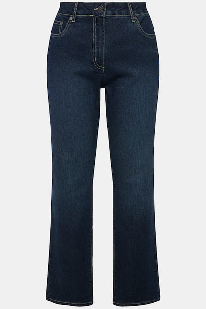 Straight fit, stretch comfort, 5-pocket - Denim Blue