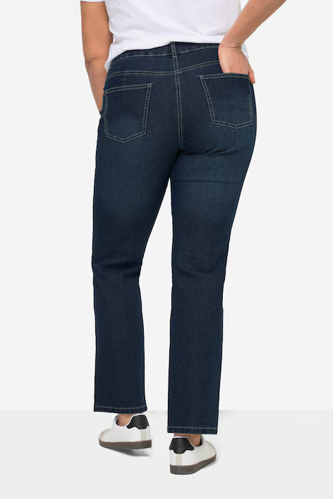 Straight fit, stretch comfort, 5-pocket - Denim Blue