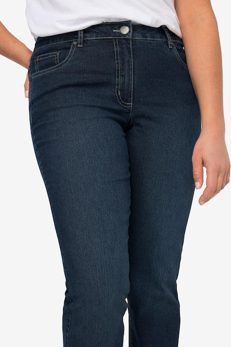 Straight fit, stretch comfort, 5-pocket - Denim Blue