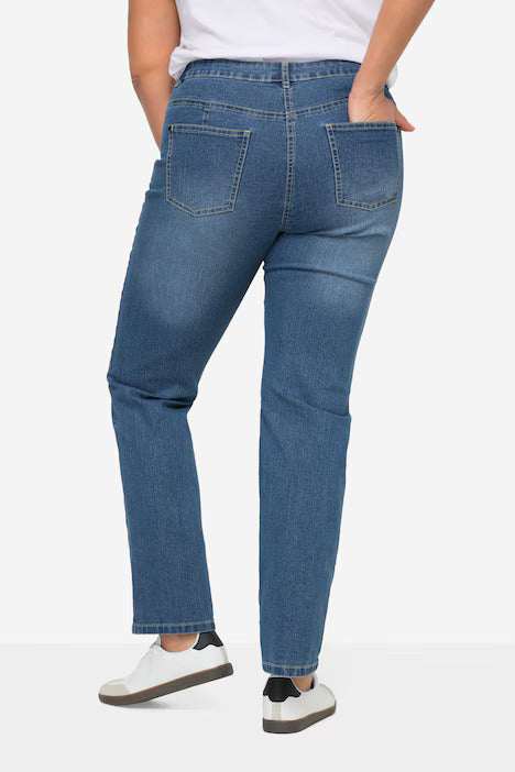 Straight fit, stretch comfort, 5-pocket - Ice Blue