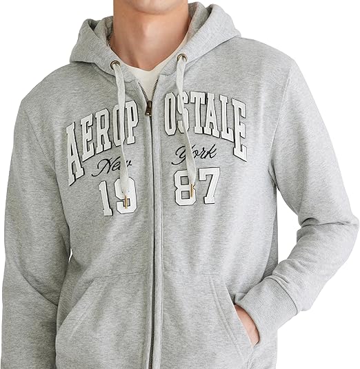 The Classic Vintage Collegiate Full-Zip Hoodie with Print