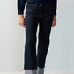 Denim Culottes with Turn-Up