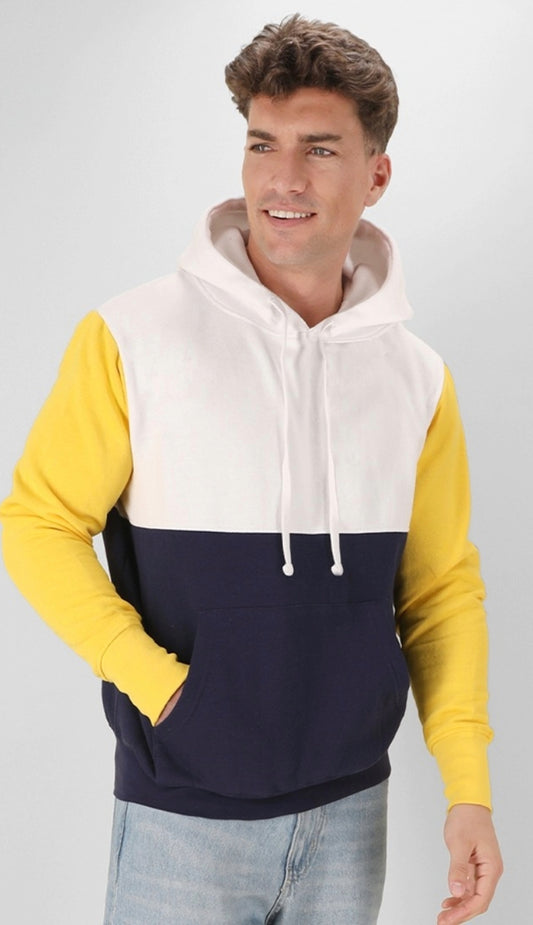 The Premium  Contrast Panel Pop Hoodie Color Block Comfort | Assorted Color