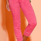 7/8 5-Pocket Jeans with Fringed Hem
