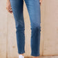 High-Rise Slim Fit Jeans with Decorative Buttons