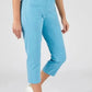 Plain or striped gabardine cropped pants