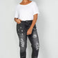 7/8 jeans, slim fit, color splash, 5-pocket