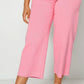 High Rise Stretchable Pink Wide Leg Jeans