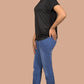 Women’s Skin-Fit Super Stretch Denim Trousers – Perfect for Yoga, Gym & Jogging