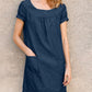 LIGHT DENIM FITTED DRESS FOR WOMEN