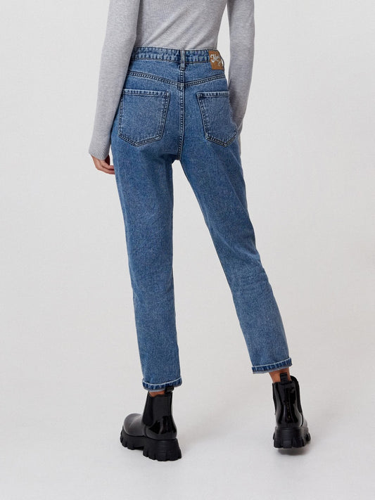 CROPP | Blue Mom Jeans - Classic Comfort and Style