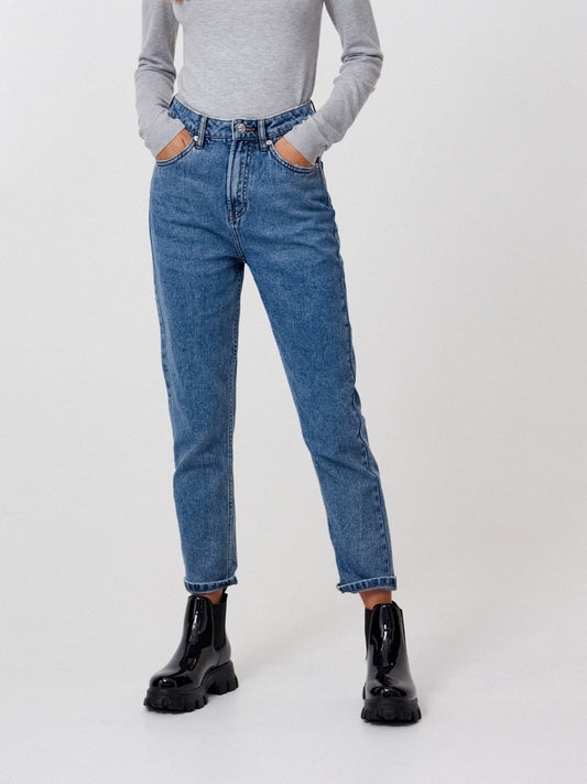CROPP | Blue Mom Jeans - Classic Comfort and Style