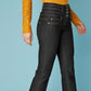 BlanchePorte | Tall Fit High-Waisted Straight-Cut Jeans in Charcoal Grey