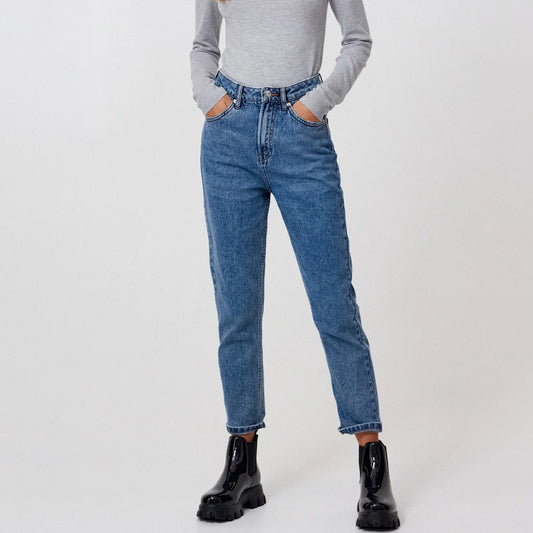 CROPP | Blue Mom Jeans - Classic Comfort and Style