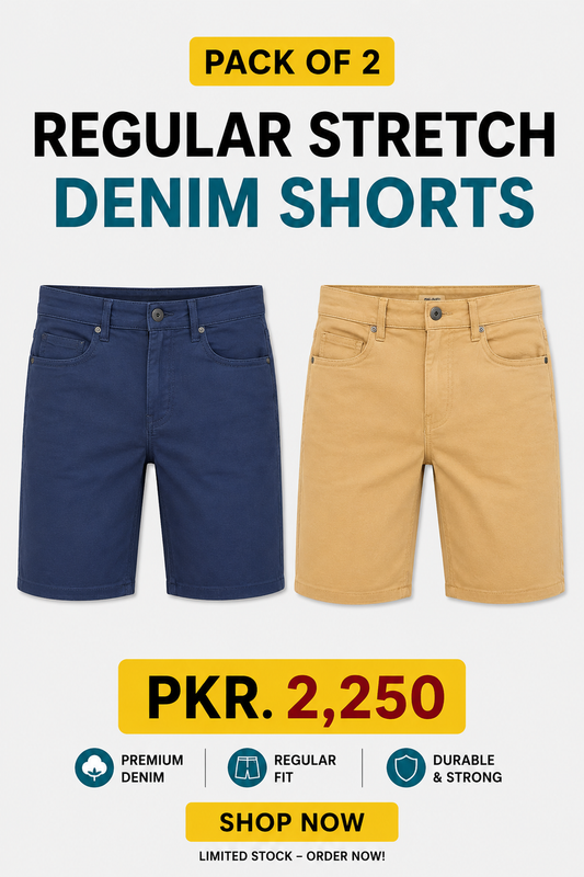 Pack of 2 Men's Shorts – Stylish & Comfortable