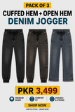 Pack of 3 Men's Denim Jogger | Summer Friendly