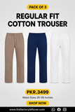PACK OF 3 COTTON TWILL DENIM TROUSERS | JEGGINGS FOR WOMEN
