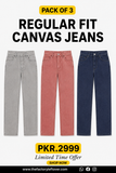 DMART | Pack of 3 Stretch Canvas Jeans