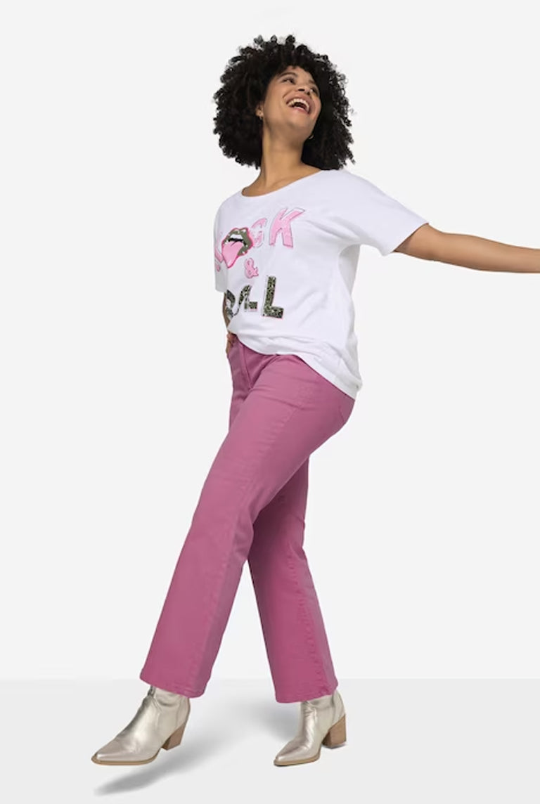 Wide Leg Jeans with Stretch Comfort - 5-Pocket Style