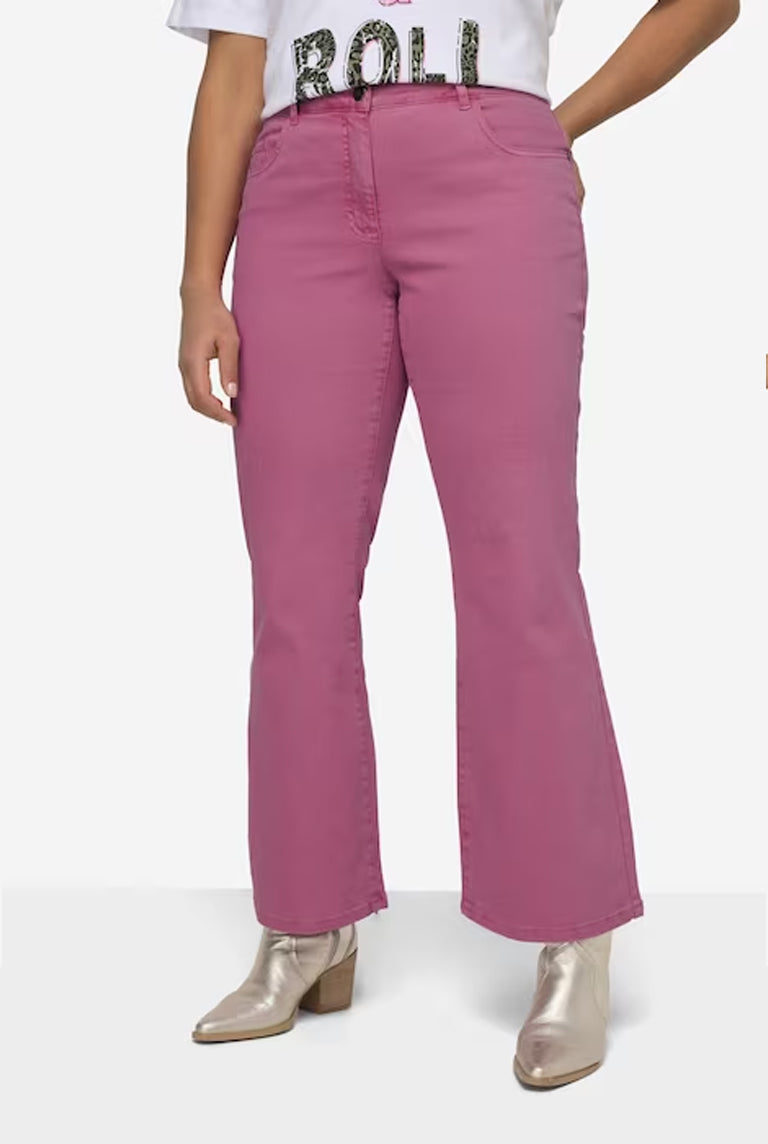 Wide Leg Jeans with Stretch Comfort - 5-Pocket Style