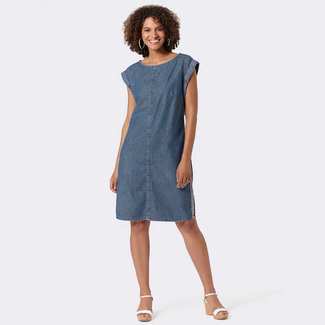 Pure Summer Cotton Denim Dress for Women