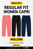 Pack of 3 Denim Capri | Capri For Women | All Colors Available
