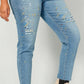 High-Rise Slim Fit Jeans with Printed Design