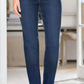 High-Waist Comfort Stretch Denim Trousers