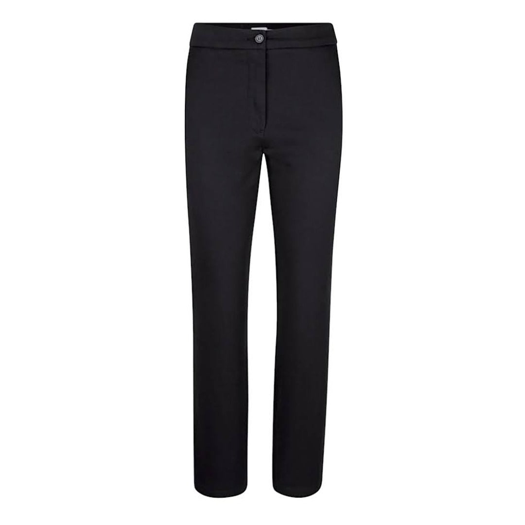 Regular Fit Twill Pants with Striped Waistband