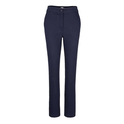 Regular Fit Twill Pants with Striped Waistband