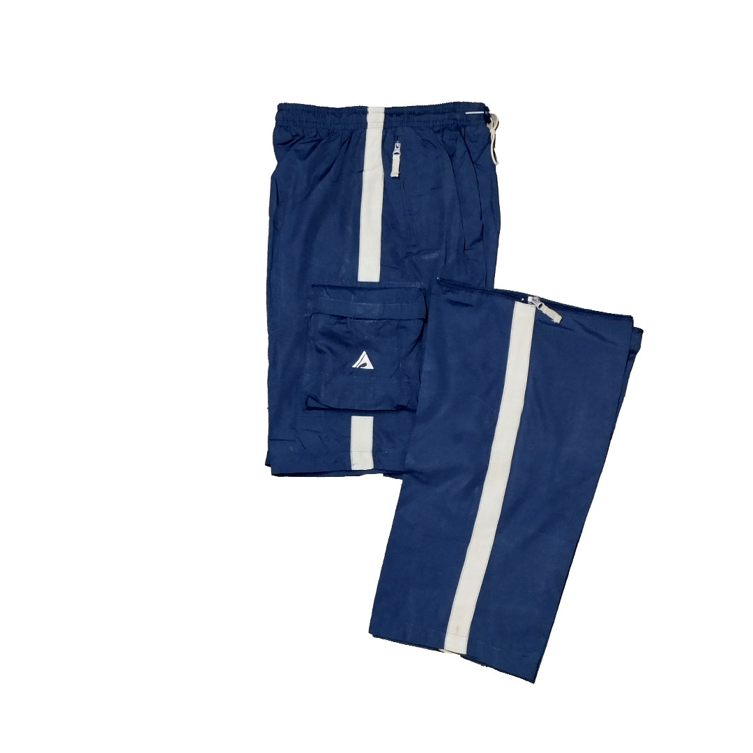 Versatile Lightweight Cargo Zip-Off Trousers - Baggy Fit - Blue