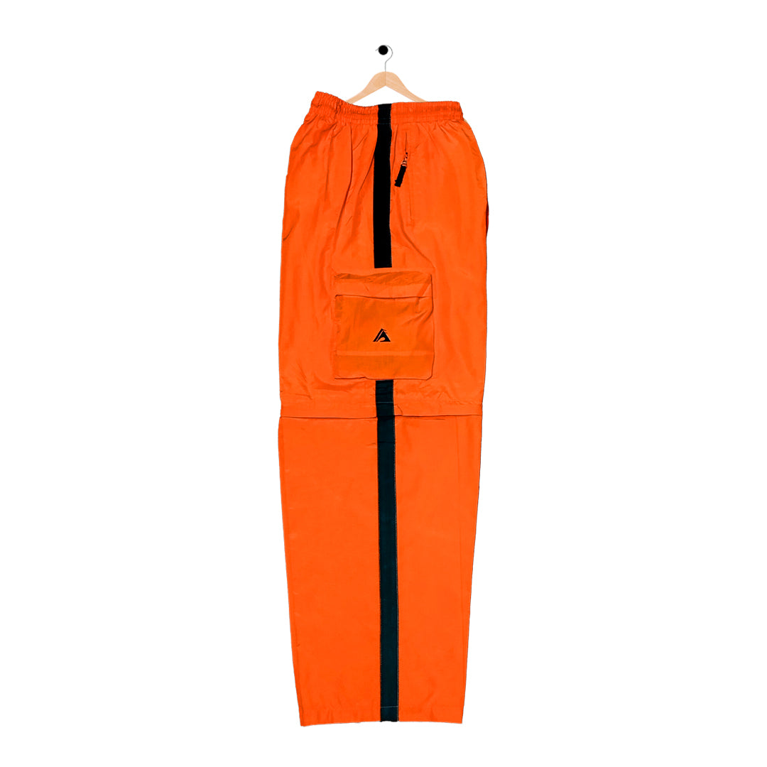 Versatile Lightweight Cargo Zip-Off Trousers - Baggy Fit - Orange