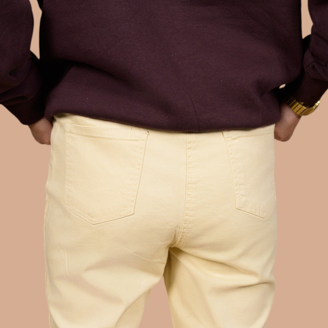 Women’s Premium Slim-Fit Denim Trousers – Elastic Waist, Daily Wear Pants