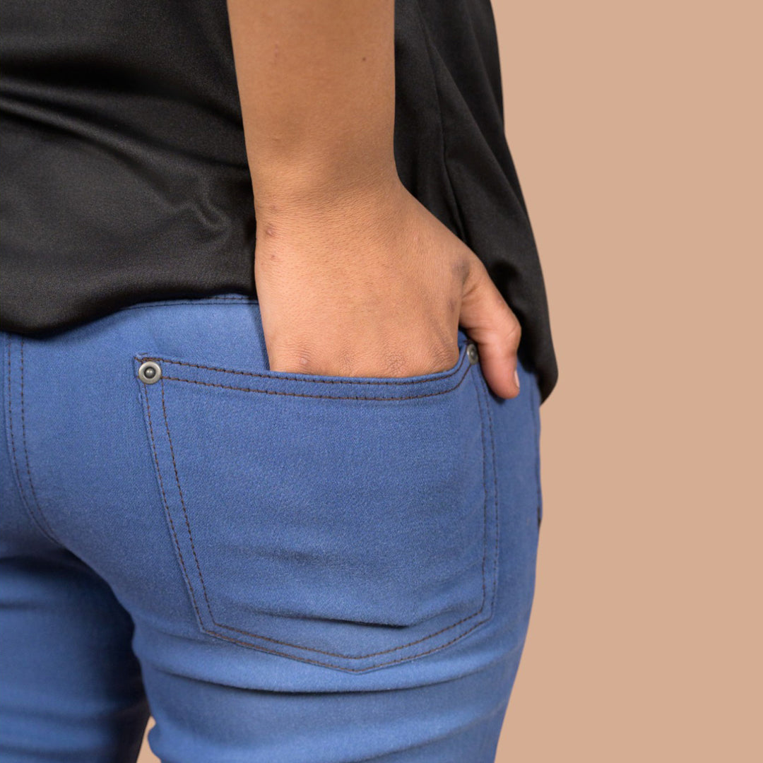 Women’s Skin-Fit Super Stretch Denim Trousers – Perfect for Yoga, Gym & Jogging