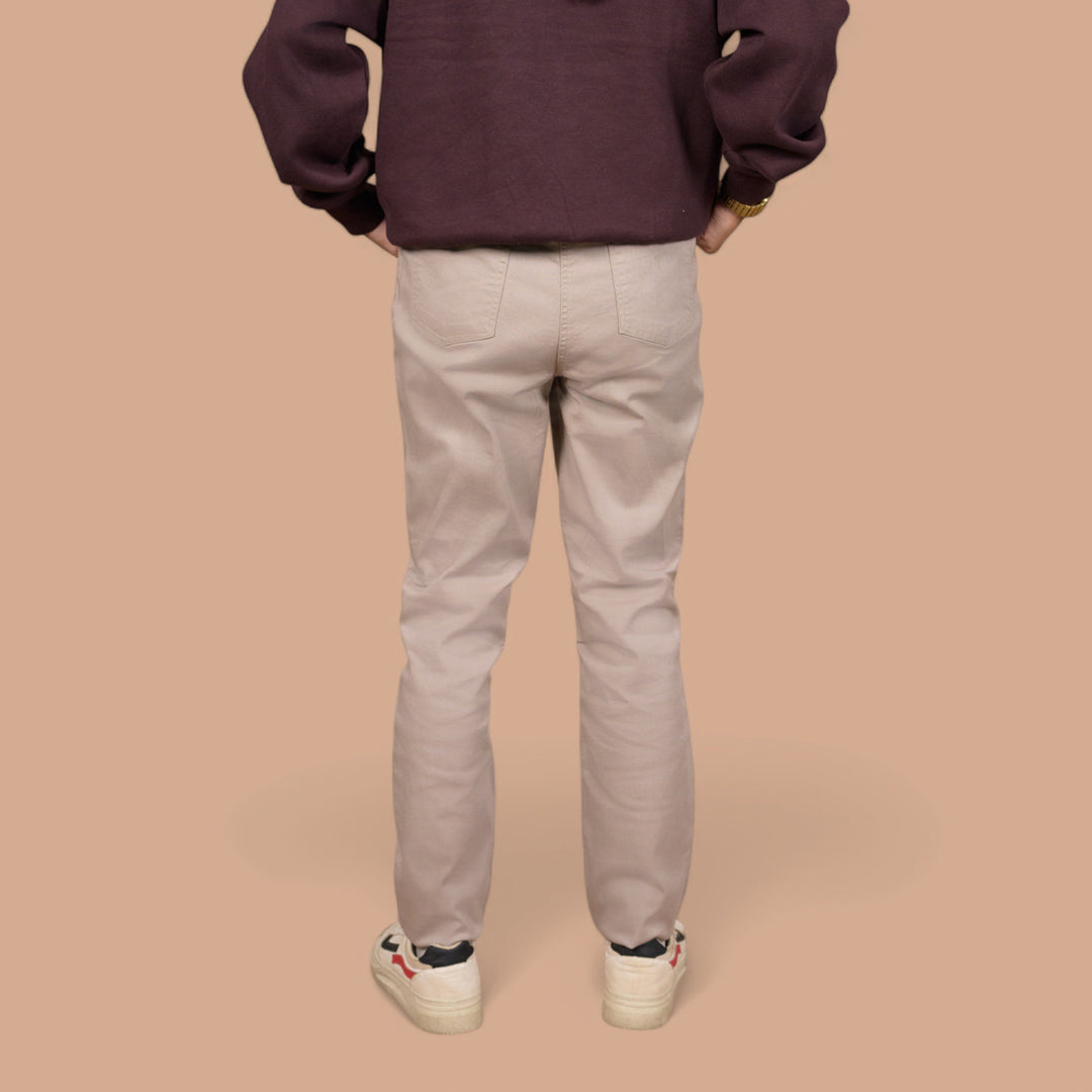 Women’s Premium Slim-Fit Denim Trousers – Elastic Waist, Daily Wear Pants