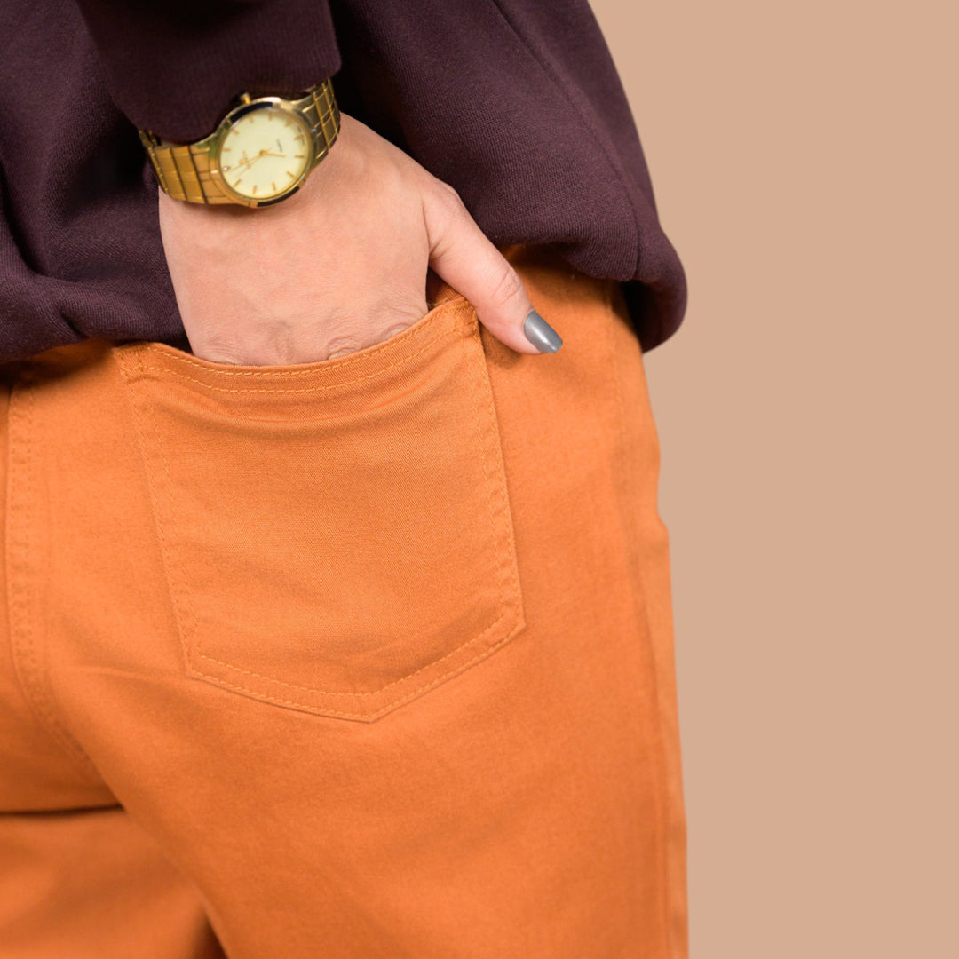 Women’s Premium Slim-Fit Denim Trousers – Elastic Waist, Daily Wear Pants